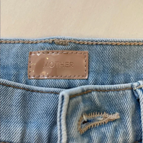 Mother The Insider Crop Step Chew Jeans Mentally Elsewhere Raw Hem Size 28 - Picture 4 of 10